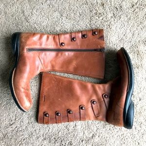 Merrell cherry brown leather waterproof mid-calf boots size 7.5